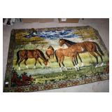 Horse Tapestry or Rug; Made in Italy(tag)