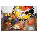 Halloween/Fall Decorative Items; Tray; Silk Floral