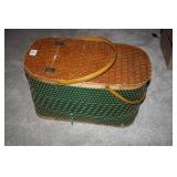 Picnic Basket(woven)w/birthday/party supplies