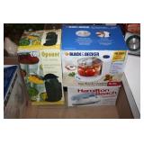 Small Appliances; (4) Small Chopper, Can opener