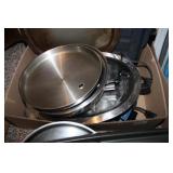 Electric Skillet; Cookie Tin; Foil Food Storage