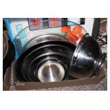 Cooking Sheets; Glass Snowman Tray; Colander