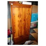 Cedar Cabinet/Closet w/doors on castors