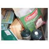 Camping Items; Collapsible Water Jug; Lantern