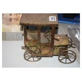 Tin Car Music box; Wheels turn; Needs work