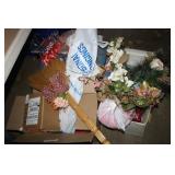 Holiday Décor (3 Box); Silk Floral Swags; Brooms