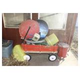 Red Panel Sided Wagon(Children