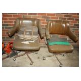 Rolling Office Chairs w/2 stadium seats