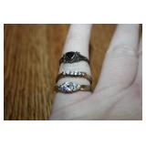 Costume Jewelry Rings; Heart marked .925