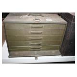 Green metal Tool box w/drawers; Working Condition
