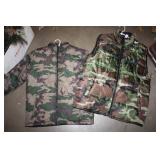 Army Camo slick vest and coat- SZ Lg