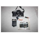 Pentax K-1000 Camera w/Flash and Manual