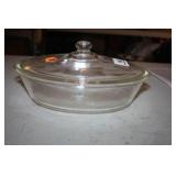 Glassbake Clear Glass Casserole Dish w/lid