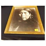 Native American Photograph; wood frame