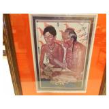 Native American Picture Matted/Framed; 16¼" x 19¼" Native American Picture Matted/Framed; 16¼" x 19¼"