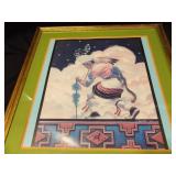 Native American Picture Matted/Framed; 24½" x Native American Picture Matted/Framed; 24½" x