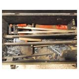 wood Toolbox with screws, axe head wood Toolbox with screws, axe head