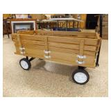 Wagon Display w/slat sides, handle, rubber wheels Wagon Display w/slat sides, handle, rubber wheels