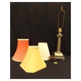 Table Lamp with Marble and 3 shades