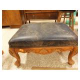 Leather Upholstered footstool Leather Upholstered footstool