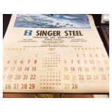 1977, 1978 Singer Steel Advertising Calendars