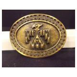 Thunderbird Brass Belt Buckle