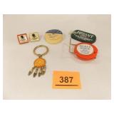 Advertising Key Rings, Tapes, Etc. - 6 count