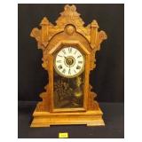 wood Mantle Clock-Partial directions on back wood Mantle Clock-Partial directions on back