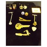 Cuff Links (2 sets) and Various Tie Tacks Cuff Links (2 sets) and Various Tie Tacks