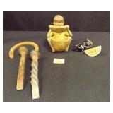 Cast Iron Doorstop, Horseshoe, RR Spikes, S and P Cast Iron Doorstop, Horseshoe, RR Spikes, S and P