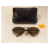 Ray Ban sunglasses with black leather case Ray Ban sunglasses with black leather case