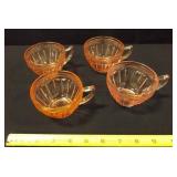 Adams Pink Glass Cups - 4 count