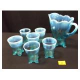 Jefferson Glass Pitcher and Tumblers - 7 count