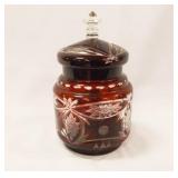 Bohemia Cranberry Biscuit Jar Bohemia Cranberry Biscuit Jar