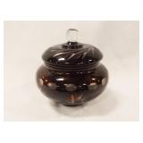 Cranberry Glass Candy Dish