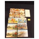 Vintage Coasters (Oriental) 7 postcards (sent)