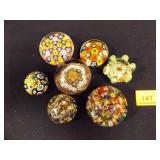 Glass Paperweights (7 total) Glass Paperweights (7 total)