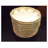 Haviland (France) Limoges China White w/green/Gold Haviland (France) Limoges China White w/green/Gold