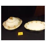 Haviland (France) Limoges China White w/green/Gold Haviland (France) Limoges China White w/green/Gold