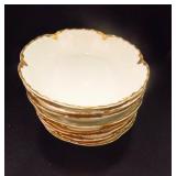 Haviland Limoges dessert bowls white w/gold trim Haviland Limoges dessert bowls white w/gold trim