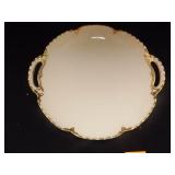 Haviland Limoges round plate white w/Gold trim