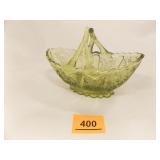 Green Glass Dish Green Glass Dish