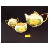 Hull Art Teapot, Sugar & Creamer