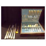 Flatware Set in Wood Box 41 Pieces total plus box Flatware Set in Wood Box 41 Pieces total plus box