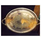 Silver Footed Tray with Handles 28½" x 19½"