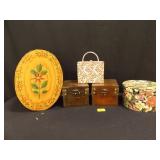 Gift/Decorative Boxes. Metal Oval Hand painted Gift/Decorative Boxes. Metal Oval Hand painted
