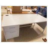 Metal Office Desk-Gray Metal Office Desk-Gray