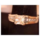 Man & woman ring, silver-like