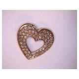 Heart-shaped silver-color pendant