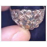 Silver-tone nugget ring